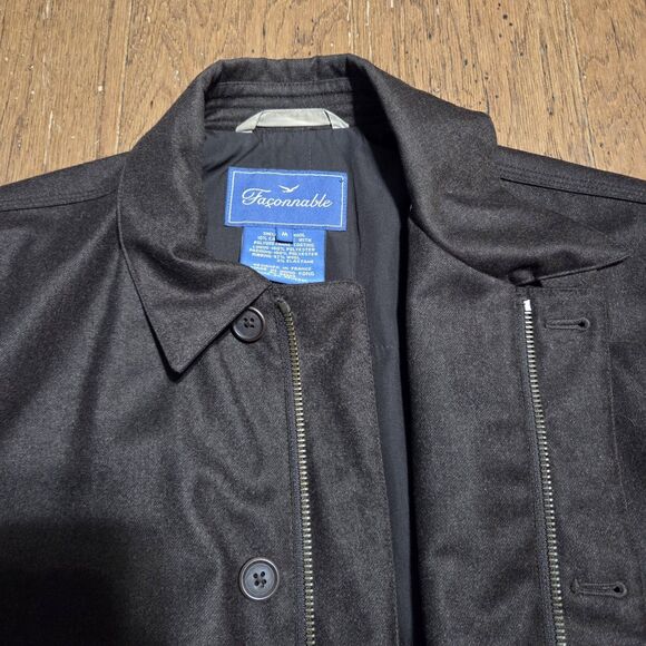 Loro Piana Faconnable Wool Jacket Mens M Brown Storm System Bomber Rain Snow - Picture 6 of 13